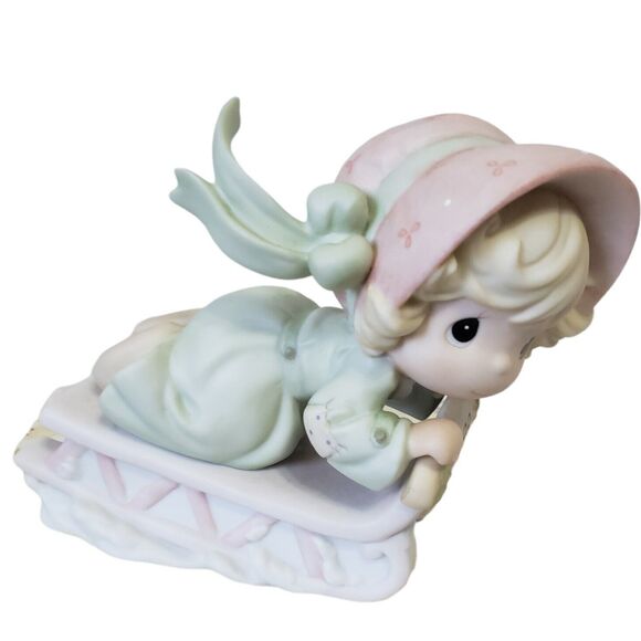 Precious Moments Slide Into The Next Millenium With Joy 1999 Annual Figurine Vtg - Picture 11 of 11